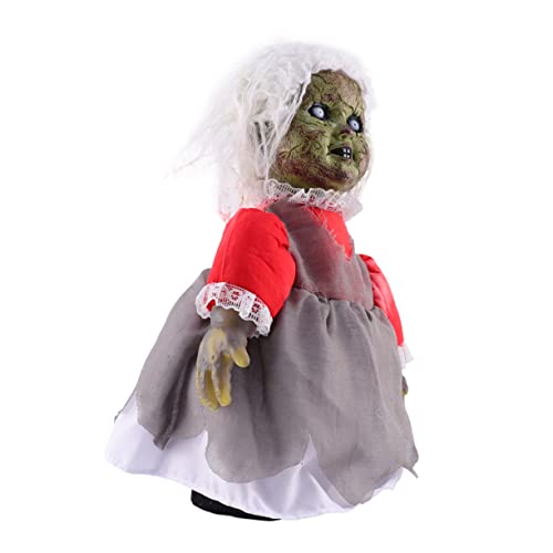 Beaupretty Halloween Sprachaktivierte Leuchtende Walking Deko Puppe mit Gruseligem Gesicht und Grauer Kleidung Automatische Bewegung und Sound Halloween Party und Spukhausdeko ohne Batterie Beaupretty Halloween Sprachaktivierte Leuchtende Walking Deko Puppe mit Gruseligem Gesicht und Grauer Kleidung Automatische Bewegung und Sound Halloween Party und Spukhausdeko ohne Batterie von Beaupretty