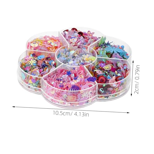 Beaupretty Irideszierende Bunte Pailletten Langlebige Lose Dekopailletten für Diy Handarbeiten Nail Art Bekleidungsapplikationen Haarschmuck und Festliche Bastelprojekte von Beaupretty