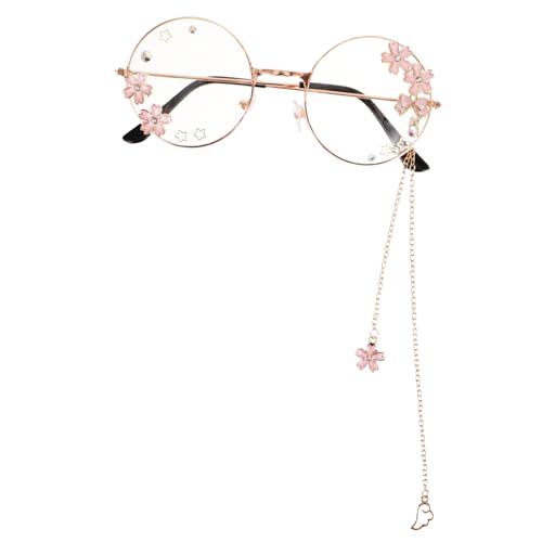 Beaupretty Kawaii-Brille Kette ästhetische Brille kawaii Accessoires für Outfits Cosplay-Party-Brille Cosplay-Brille für Frauen Strandparty-Brille Süße Brille Steampunk-Brillengestell Metall von Beaupretty