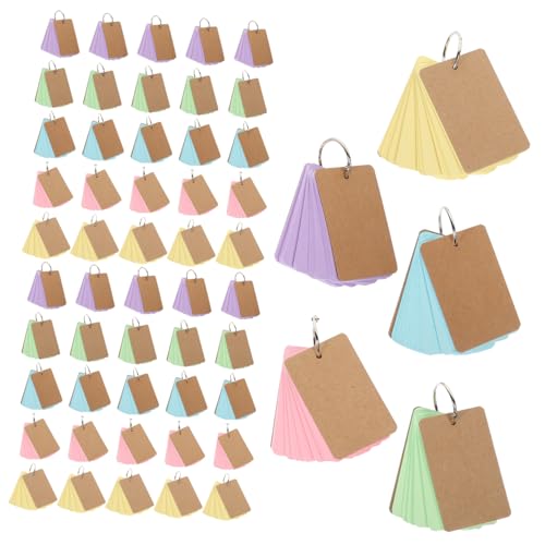 Beaupretty Kleine Blanko Karteikarten mit Ringbindung Stabile Papierkarten in Farben Handliches Format für Notizen Lernkarten und DIY memo Leicht Glatt für Schule und Büro von Beaupretty