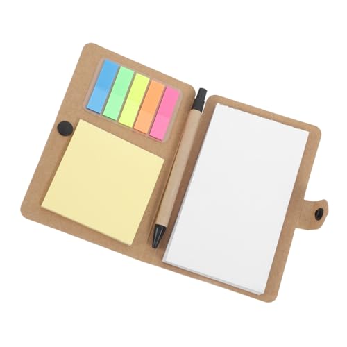 Beaupretty Kleines Notizbuch mit Stift Tragbares Notizbuch für Büro und Reisen Farbiger Registerkarten und Selbstklebenden Notizzetteln für Organisation und Notizen von Beaupretty