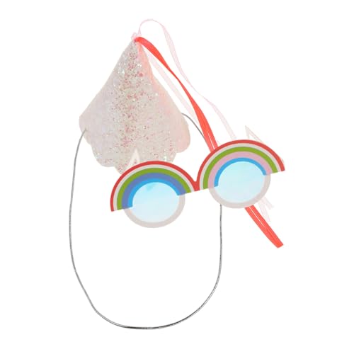 Beaupretty Koreanische Geburtstags-deko mit Papphut und Papierbrille Trendige Partyhüte für Erwachsene Modische Fotorequisiten Partyzubehör für Mädchen und Freunde von Beaupretty
