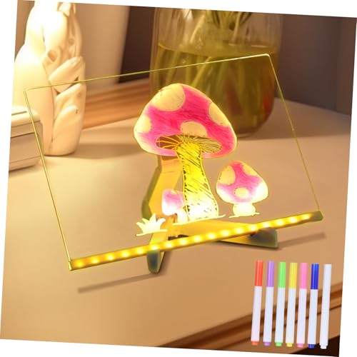 Beaupretty LED Zeichenbrett mit Leuchtfunktion Acryl Glühendes Trockenlöscher Pad mit Ständer Wiederbeschreibbares Doodle Board für Kreatives Malen und Schreiben Spielerisches Lernen und Beaupretty LED Zeichenbrett mit Leuchtfunktion Acryl Glühendes Trockenlöscher Pad mit Ständer Wiederbeschreibbares Doodle Board für Kreatives Malen und Schreiben Spielerisches Lernen und von Beaupretty