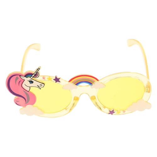 Beaupretty Einhorn Sonnenbrille Für Geburtstagspartys Lustige Photo Booth Requisiten Leichte Cartoon Brille Regenbogenfarben Für Strand Und Pool von Beaupretty