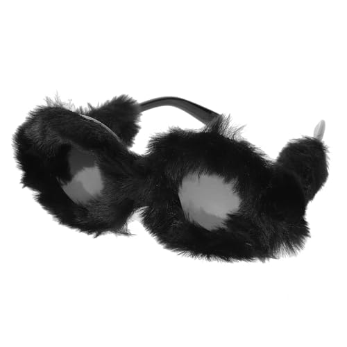 Beaupretty Lustige Plüsch Sonnenbrille für Party und Fotos Weiche Leichte Verkleidung Sichere Pc Kunststoffbrille Angenehmer Sitz für Damen und Herren Kreatives Fotorequisit Schwarz von Beaupretty