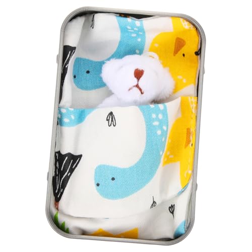 Beaupretty Mini Bär in Blechdose Plüsch Miniatur Bär Ornament für Mädchen Süße Dekoration für Büro und Zuhause DIY Bastelidee Langlebiges Material Geschenkidee für Freunde und Familie von Beaupretty