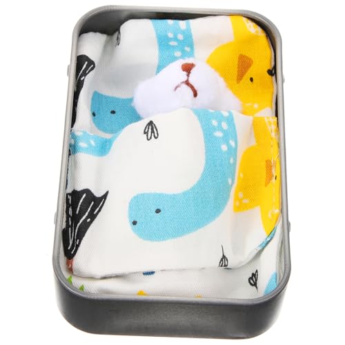 Beaupretty Mini Plüschbär in Weißblechbox Niedlicher Miniatur zur Dekoration für Auto Zuhause für DIY Bastelprojekte und Besondere Anlässe von Beaupretty