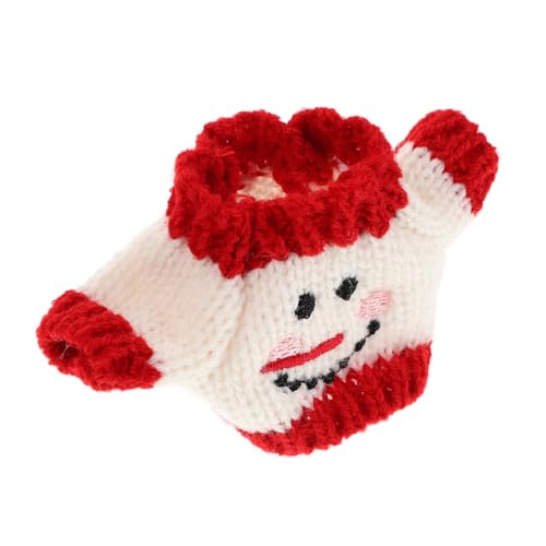 Beaupretty Mini Puppenpullover aus Plüsch mit Weihnachtsmotiv Weicher Langlebiger Mini Sweater für Puppen Festliche Kleidung als Puppenaccessoire und Weihnachtsdeko von Beaupretty