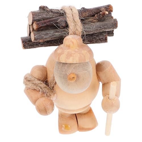 Beaupretty Miniatur Holzfigur Cartoon Dekoration Holz Material Kompakte Gartendeko für Desktop und Puppenhaus Zubehör von Beaupretty