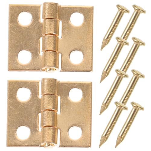 Beaupretty Miniatur Möbel Scharniere für Puppenhaus DIY Tür und Fensterbeschläge Verarbeitung für Miniatur Dekorationen Lebensechte Accessoires für Modellbau von Beaupretty