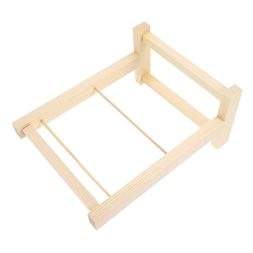 Beaupretty Miniatur Puppen Kleiderständer aus Holz Stabiler Doppellagiger Kleidung Organizer Kompatibel mit Verschiedenen Puppenkleidern Modernes Design für Puppenhaus Zubehör von Beaupretty
