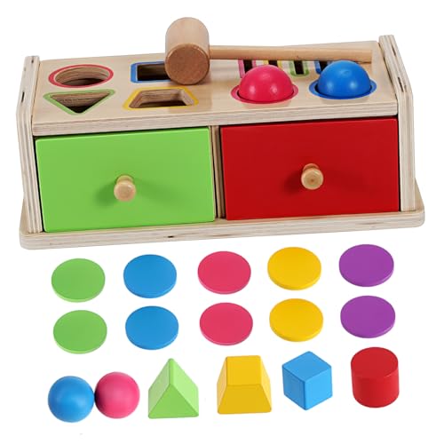 Beaupretty Montessori Holzspielzeug Farben und Formen Sortierbox für Kleinkinder Robuster Lernspielzeug mit Farb und Formenerkennung Feinmotorikförderndes Motorikspiel für Vorschulkinder Beaupretty Montessori Holzspielzeug Farben und Formen Sortierbox für Kleinkinder Robuster Lernspielzeug mit Farb und Formenerkennung Feinmotorikförderndes Motorikspiel für Vorschulkinder von Beaupretty