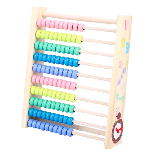Beaupretty Multifunktionales Holz Doppel Seiten Zeichenbrett und Rechenrahmen Bunte Zahlenabacus für Lernspielzeug zur Farberkennung Mathematische Übung Jahre Fördert Gedächtnis und von Beaupretty