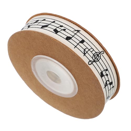 Beaupretty Musiknoten Baumwollband Musical Ribbon Geschenkband für DIY Basteln Geburtstage Hochzeiten Musikveranstaltungen Kreative Geschenkverpackung von Beaupretty