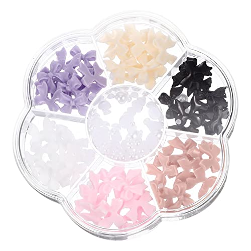 Beaupretty Nageljuwelen mit Schleifen Perlen für Nagelkunst Dekoration für Fingernägel für Dating Sommerurlaub DIY Nagelzubehör Glänzende Langlebige von Beaupretty
