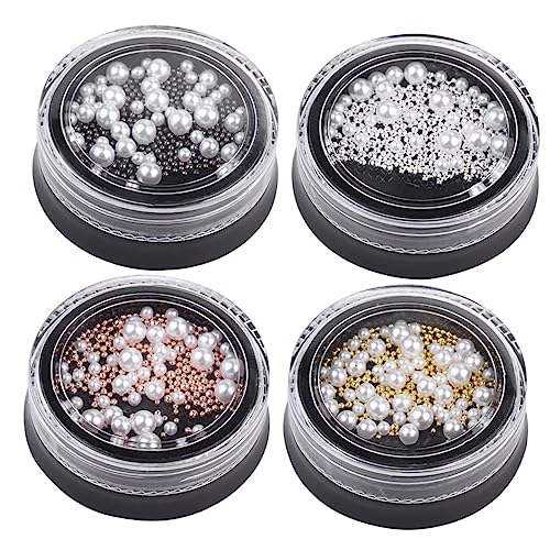 Beaupretty Nail Art Perlen Weiß Halbperlen für Maniküre DIY Nagelkunst Zubehör mit Imitationsperlen und Edelstahlkugeln für Anfänger und Experten Vielseitig Einsetzbar für Nägel und Beaupretty Nail Art Perlen Weiß Halbperlen für Maniküre DIY Nagelkunst Zubehör mit Imitationsperlen und Edelstahlkugeln für Anfänger und Experten Vielseitig Einsetzbar für Nägel und von Beaupretty
