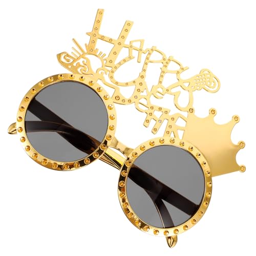 Beaupretty Neujahrs Partybrille mit Goldenem Kronendekor Kreative Fotorequisite für Silvesterfeiern Stilvolle und Auffällige Sonnenbrille für Damen und Herren Festliches Accessoire für Beaupretty Neujahrs Partybrille mit Goldenem Kronendekor Kreative Fotorequisite für Silvesterfeiern Stilvolle und Auffällige Sonnenbrille für Damen und Herren Festliches Accessoire für von Beaupretty
