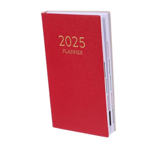 Beaupretty Notizbuch Planen Monatsplaner 2025 Jährlicher Agenda -planer Kalender-notizbuch Taschenplaner Zielplaner Planer Für 2025 To-do-listen-notizblöcke Zeitmanagementplaner Papier Rot Beaupretty Notizbuch Planen Monatsplaner 2025 Jährlicher Agenda -planer Kalender-notizbuch Taschenplaner Zielplaner Planer Für 2025 To-do-listen-notizblöcke Zeitmanagementplaner Papier Rot von Beaupretty