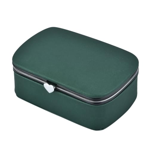 Beaupretty PU Schmuck Aufbewahrungsbox mit Deckel Kompakte Schmuckschatulle für Halsketten Ringe und Ohrringe Tragbares Reiseetui Feine Verarbeitung Platzsparend und Stilvoll Geeignet für von Beaupretty
