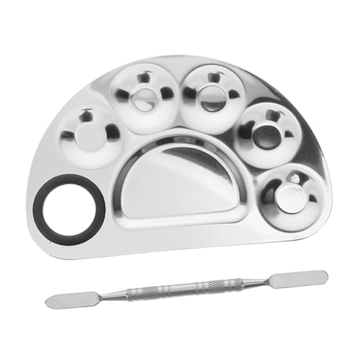 Beaupretty Palettensatz Nagelkunst-Palette Make -up -Tools Make-up-Mischpalette Make-up-Platte Make-up-Palettenmischer Make-up-Teller-Hand Rostfreier Stahl Silver Beaupretty Palettensatz Nagelkunst-Palette Make -up -Tools Make-up-Mischpalette Make-up-Platte Make-up-Palettenmischer Make-up-Teller-Hand Rostfreier Stahl Silver von Beaupretty