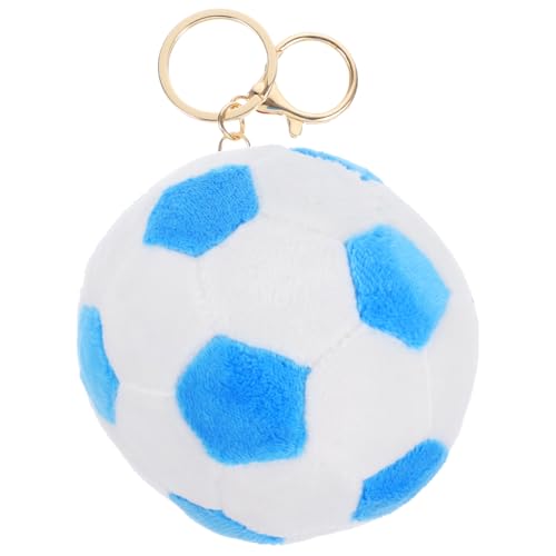 Beaupretty Plüsch Fußball Schlüsselanhänger Anhänger Weiches Tragbares Fußball für Taschen Rucksäcke und Schlüssel Modisches Accessoire für Sportfans Blau von Beaupretty
