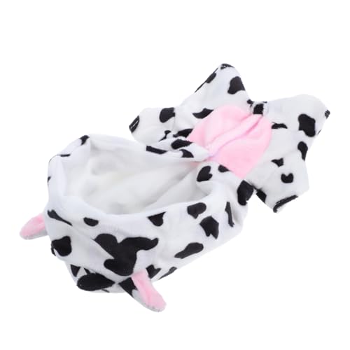 Beaupretty Plüsch Puppenkleidung Kuh Jumpsuit Kuscheliger Overall Puppen Schlafanzug Niedliche Tierkostüm Dekorative Kleidung für Puppen zum Anziehen von Beaupretty