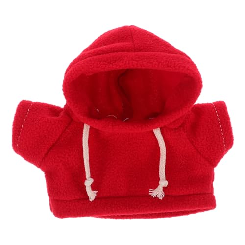 Beaupretty Plüschbärenkleidung Rote Hoodie Outfit für Stofftiere und Puppen DIY Kleidung Fördert Kreativität und Fantasie Pflegeleicht und Bequem Zubehör für Sammler von Beaupretty
