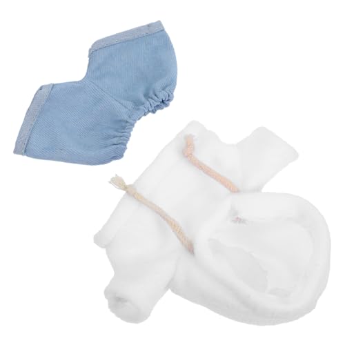 Beaupretty Plüschpuppen Kleidung Set Plüsch Bären Kapuzenpullover und Hose für Puppen Weiche und Outfits für Pflegeleicht und Bequem von Beaupretty