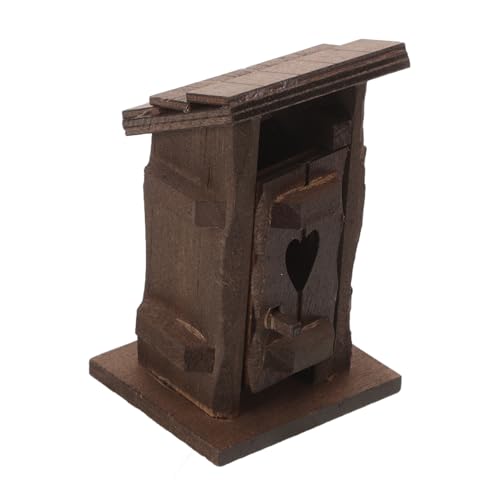Beaupretty Puppenhaus DIY mit Detailreicher Strohhütte Winziger Toilette Handgefertigten Holzfiguren Realistischem Garten und Dorfambiente für Puppenhausdekoration von Beaupretty