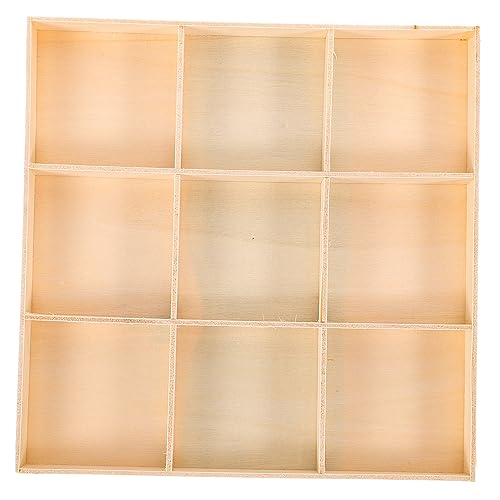 Beaupretty Rechteckiges Schmuckdisplay Tablett Holz Fächer Organizer für Ringe Ohrringe Dekorative Aufbewahrungslösung für Kommode Funktional von Beaupretty
