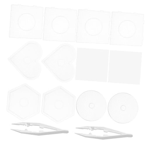 Beaupretty Teiliges Bügelperlen Steckplatten Transparent mit Interlock Design Runde Quadratische Sechseckige Sternförmige Formen für Kreative DIY Bastelprojekte und Schmuckgestaltung von Beaupretty