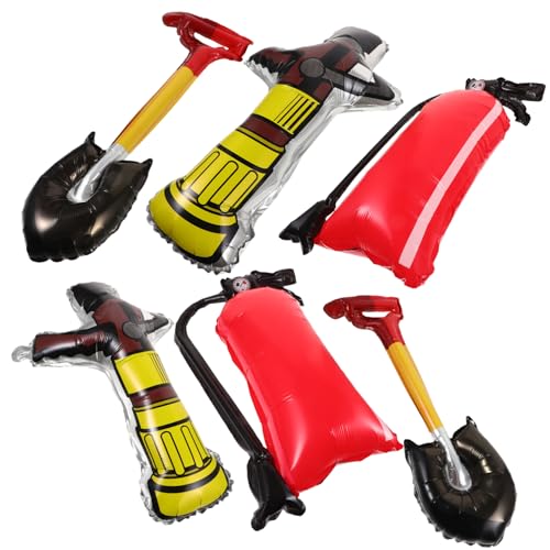 Beaupretty Teiliges Feuerwehr Party Luftballon aus Reißfestem Aluminiumfolie mit Feuerlöscher Feuerwehr Schaufel und Hydranten Bunte Dekoration für Feuerwehrmotto Geburtstag und von Beaupretty