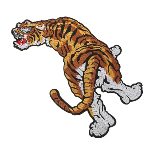 Beaupretty Tiger Stickerei Applikation Aufnäher Patches Animal Motiv für Kleidung Rucksäcke DIY Handarbeit Chinesischer Stil Einfach zum Aufnähen Vielseitig für Jacken Taschen Kissen und von Beaupretty