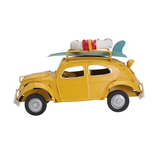 Beaupretty Vintage Metall Tischornament Gelbes Kunsthandwerk für Schreibtischdekoration Nostalgisches Modellauto als Heim und Bürodeko von Beaupretty