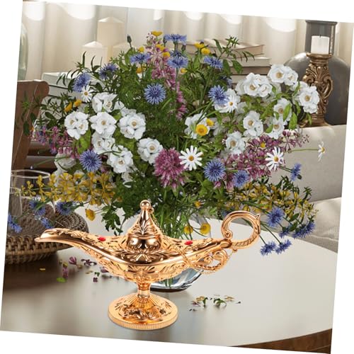 Beaupretty Vintage Ornament Lampe aus Material Rostfrei Langlebig Detailreiche Reliefverzierung Dekoratives Party und Sammlerstück für Geburtstag Kinderfest Regal und Tischdekoration von Beaupretty