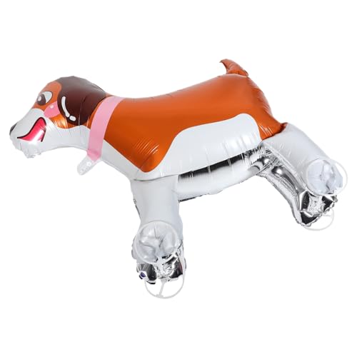 Beaupretty Walking Dog Balloons für Kindergeburtstag Tier Folienballons mit Rädern Selbststehend Wiederverwendbar für Geburtstagsfeiern und mit Tierschwerpunkten von Beaupretty