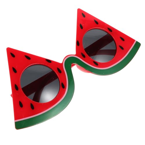 Beaupretty Wassermelonengläser Comedy-Brille Party ästhetisch Thema sonnenbrille Wassermelonen-Ohrringe Handtuchhalter Erdbeer-Accessoires Damen Halloween-Fruchtkleid Obsthut Abs rot von Beaupretty