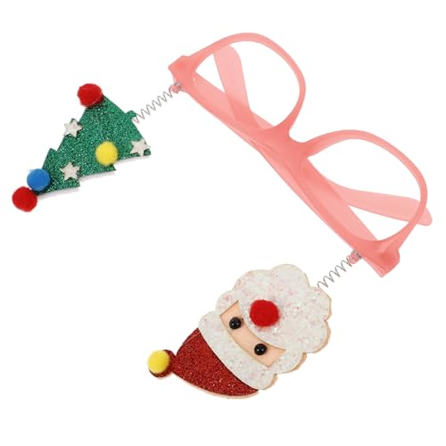 Beaupretty Weihnachtsbrille Santa Schneemann Design Bunte Partybrille für Weihnachtsfeier Lustige Xmas Brillen Requisiten Festliche Deko für Weihnachtsfeier und Familienfest von Beaupretty