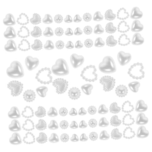 Beaupretty Weiße Herzförmige Nagel Charms aus Langlebigem Material Kleine Perlen Nail Art Dekoration Trendige Maniküre Zubehör für Damen für Shopping Geburtstag und Party von Beaupretty