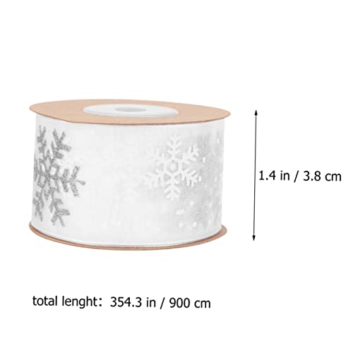 Beaupretty Weißes Breites Geschenkband mit Schneeflockenmuster ca Dekoratives Weihnachtsband für Geschenkverpackung Party und Baumschmuck Vielseitig Einsetzbar Beaupretty Weißes Breites Geschenkband mit Schneeflockenmuster ca Dekoratives Weihnachtsband für Geschenkverpackung Party und Baumschmuck Vielseitig Einsetzbar von Beaupretty