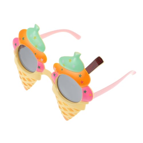 Beaupretty lustige Brille Sonnenbrille Creme Strand Rave LED überdimensioniert retro Geburtstagsfeier Gläser für die Party Neuartige Partybrille Foto -Requisiten Gläser in Eisform Abs von Beaupretty