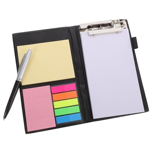 PU Notizblock mit Haftnotizen Set Notizheft mit Stifthalter und Farbigen Trennblättern Organizer für Lehrer Bürozubehör Langlebig von Beaupretty