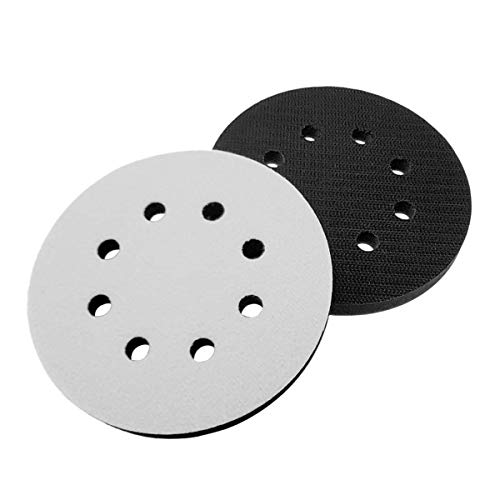 Beausoleil 2 Stück Series 5 Zoll (125 mm) Schwammpad 8 Löcher für Schleifpads und Schleifscheiben mit Schlaufen und Haken für das Polieren von unebenen von Beausoleil