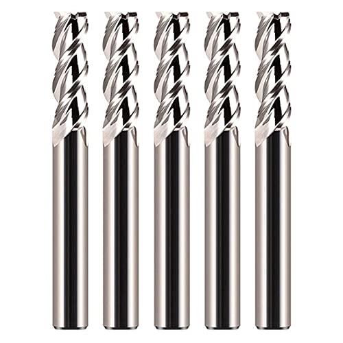 Beausoleil 5 Stück 55-Grad-Spiral-Upcut Router-Bits Set 6 mm Solid Carbide CNC Holzrouter Bits für Woodworking von Beausoleil