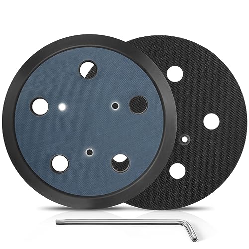 Beausoleil PorterCable Schleifgleiter für Schwingschleifer, 2 Stück, 5 Zoll, 5 Löcher, Ersatzteile, für PorterCable 33 333VS, Haken für Schleifmaschine mit zufälliger Bahn von Beausoleil