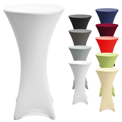 Beautissu Stretch Stehtisch Husse Weiß Ø 70-75 cm Stella – Verstärkung im Fußbereich & 40°C waschbar, rutschfest & bügelfreie Husse für Stehtisch & Bistrotisch als Tisch-Überzug Beautissu Stretch Stehtisch Husse Weiß Ø 70-75 cm Stella – Verstärkung im Fußbereich & 40°C waschbar, rutschfest & bügelfreie Husse für Stehtisch & Bistrotisch als Tisch-Überzug von Beautissu
