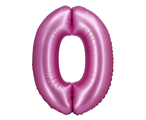 GoDan Beauty&Charm Folienballon, Ziffer 0, Satinrosa, 76 cm von Beauty&Charm
