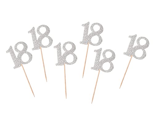 Kuchen Topper von GoDan - 18. Geburtstag Beauty&Charm Tortenstecker, silber, 6 Stück Kuchen Topper von GoDan - 18. Geburtstag Beauty&Charm Tortenstecker, silber, 6 Stück von Beauty&Charm
