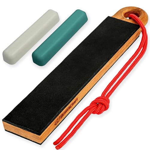 BeaverCraft Leder Streichriemen zum Schärfen von Messern LS9P02 Messer-Abziehriemen-Set Polierpaste zum Schärfen und Honen von Messern – Holzschnitzschärfer und Abziehpaste BeaverCraft Leder Streichriemen zum Schärfen von Messern LS9P02 Messer-Abziehriemen-Set Polierpaste zum Schärfen und Honen von Messern – Holzschnitzschärfer und Abziehpaste von BeaverCraft