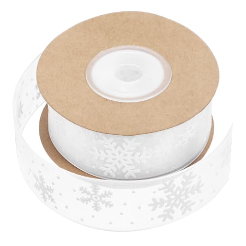Beavorty 1 Rolle Geschenkverpackung aus Chiffon Dekorationen Fälschung Schneeflockenband zerzaust dekorativ geschenkband geschenkschleife Winterbänder Schneeflockenbänder Polyester Weiß Beavorty 1 Rolle Geschenkverpackung aus Chiffon Dekorationen Fälschung Schneeflockenband zerzaust dekorativ geschenkband geschenkschleife Winterbänder Schneeflockenbänder Polyester Weiß von Beavorty